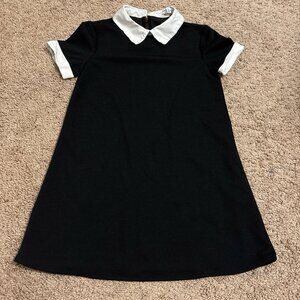 Girls 8-9 dress black with white trim